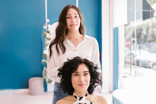 happy clients enjoying salon services