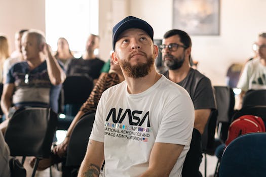 hairstylist attending a workshop