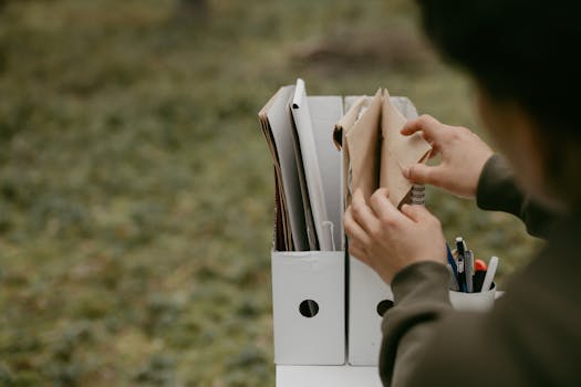clean workspace with organized files