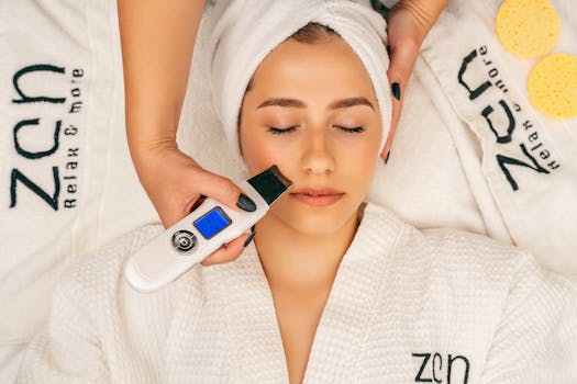 relaxing facial treatment