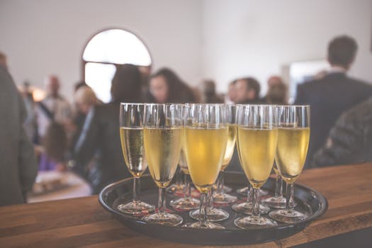 welcome party at a salon with employees and clients mingling